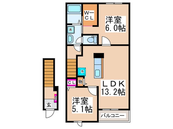 エンジェルハウスBの物件間取画像